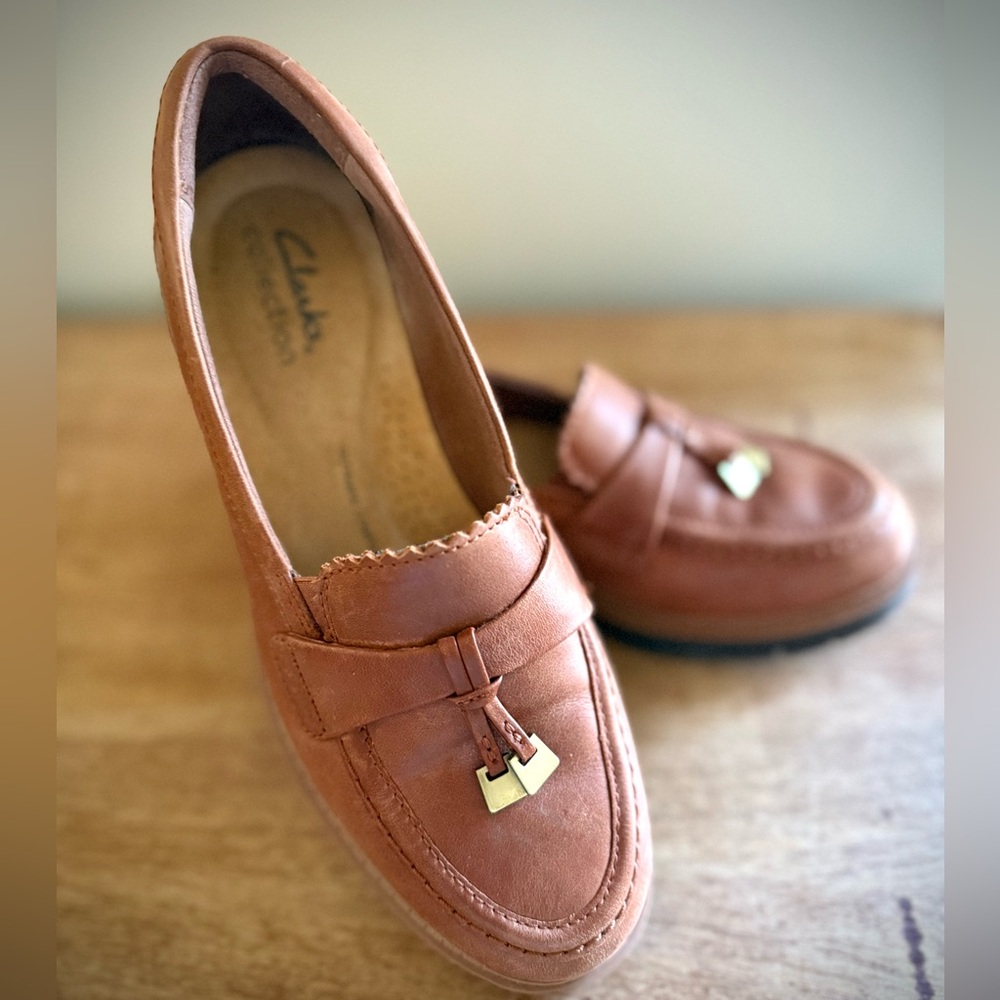 Clarks Collection Leather Loafer w. Tassel Westlynn Bella Tan Leather